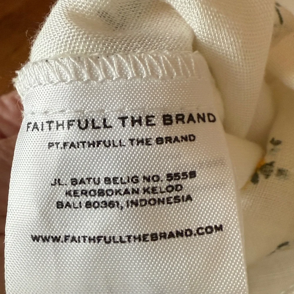 Faithfull the Brand Cream Floral Maxi Dress USA size 4. Like new. - Picture 7 of 8